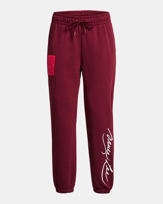 Women's Curry x Bruce Lee Lunar New Year 'Fire' Joggers in Red image number 4